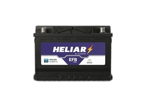 Bateria Heliar EFB 12V para carro elétrico e híbrido
