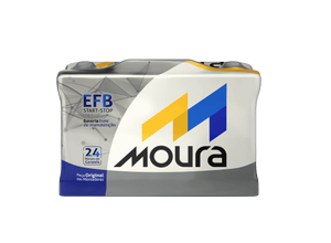 Bateria Moura EFB 12V para carro elétrico e híbrido