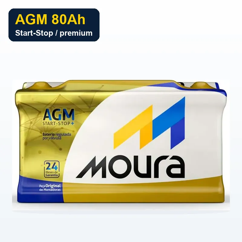 Bateria Moura 80Ah CD AGM